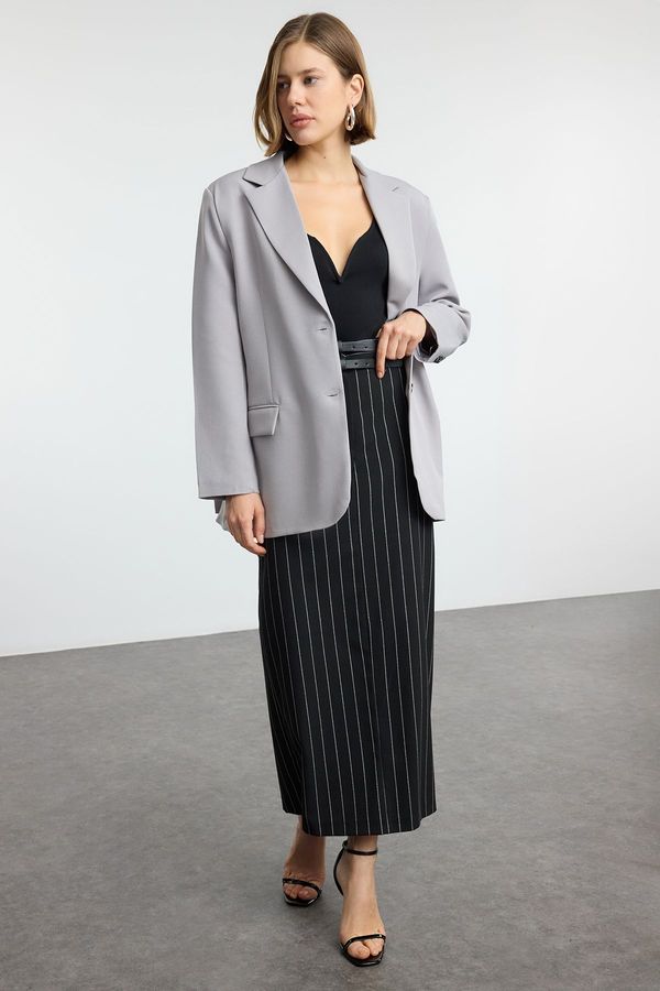 Trendyol Trendyol Grey Extra Oversize Blazer Jacket