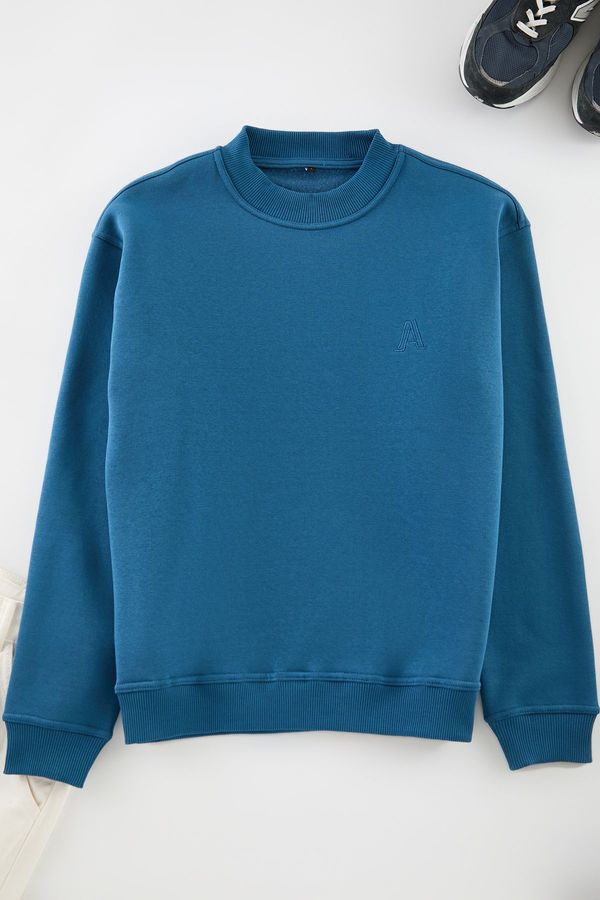 Trendyol Trendyol Indigo Basic Half Turtleneck Sweatshirt