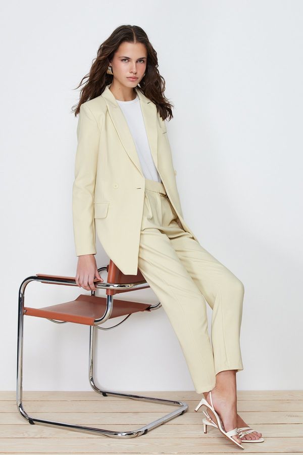 Trendyol Trendyol Khaki Blazer Jacket-Pants Woven Two Piece Set