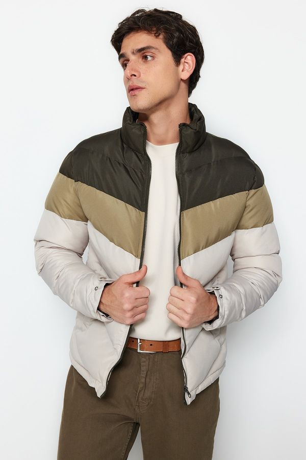 Trendyol Trendyol Khaki Regular Fit Wind Resistant Puffer Jacket