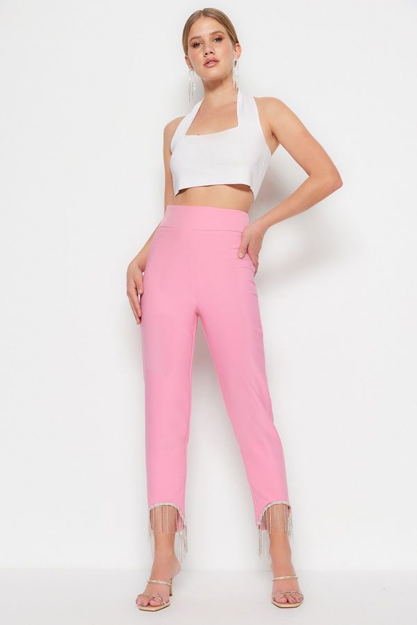 Trendyol Trendyol Light Pink Accessory Detailed Trousers