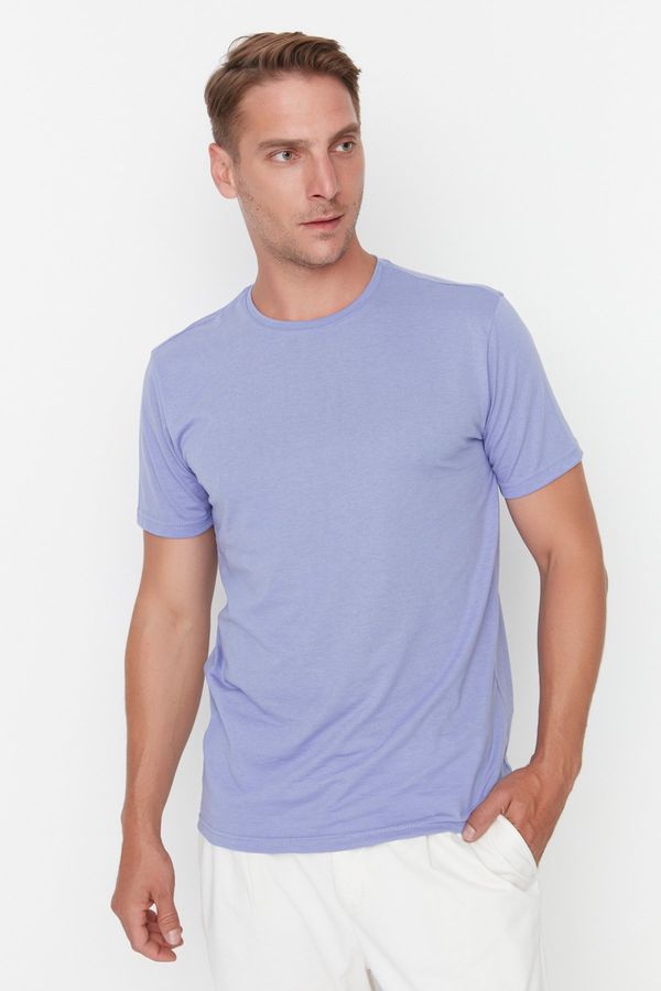 Trendyol Trendyol Lilac Basic Regular Fit Crew Neck Short Sleeve T-Shirt