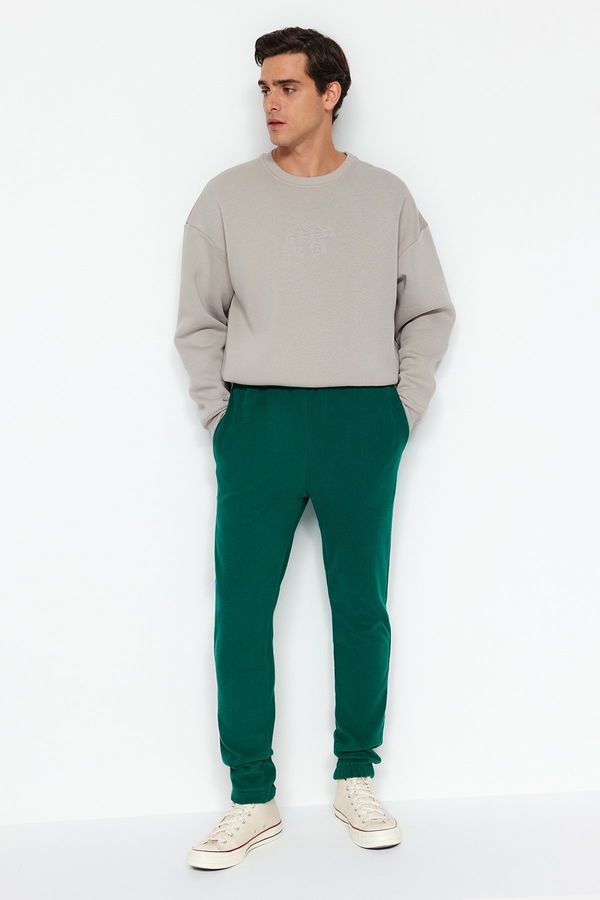 Trendyol Trendyol Limited Edition Green Men's Regular/Normal Fit Premium Elastic Legs Basic Sweatpants.