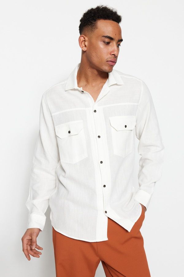 Trendyol Trendyol Limited Edition White Regular Fit Shirt