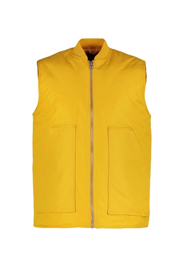 Trendyol Trendyol Men's Yellow Regular Fit Bomber Collar Vest