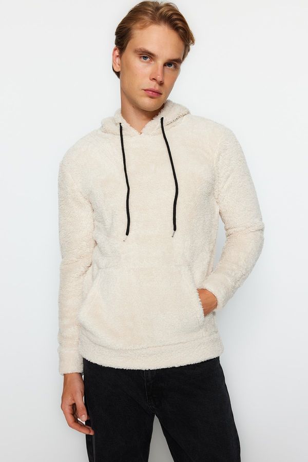 Trendyol Trendyol Mink Hooded Kangaroo Pocket Long Sleeve New Sweatshirt