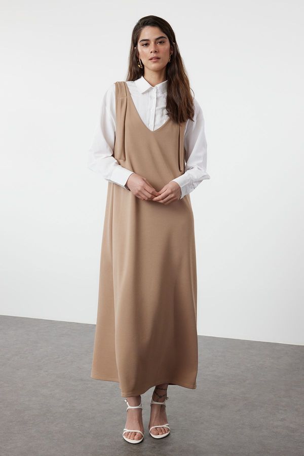 Trendyol Trendyol Mink Woven Fabric Gilet Dress