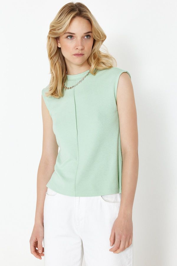 Trendyol Trendyol Mint Viscose/Soft Fabric Fitted Stretchy Knitted Blouse
