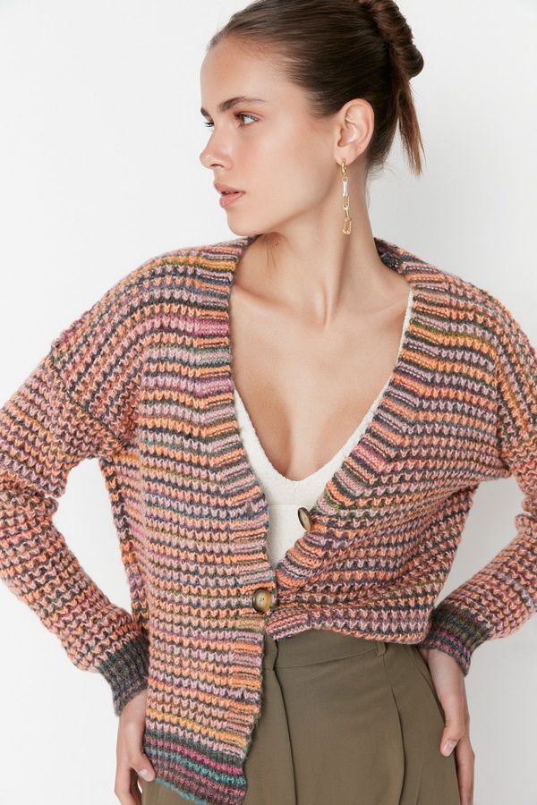 Trendyol Trendyol Multicolor Soft Textured Gradient Knitwear Cardigan