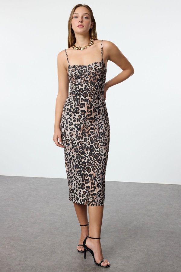 Trendyol Trendyol Multicolored Bodycon Leopard Print Dress