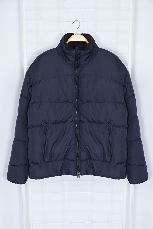 Trendyol Trendyol Navy Blue Oversize Ribstop Coat