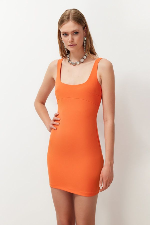 Trendyol Trendyol Orange Body-Fitting Woven Dress