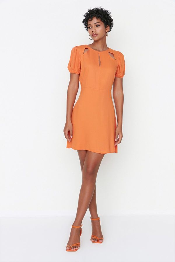 Trendyol Trendyol Orange Collar Detailed Woven Dress