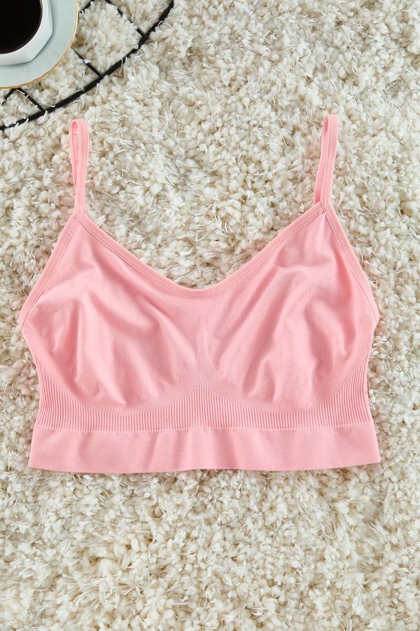 Trendyol Trendyol Pink Seamless Strappy Knitted Bustier