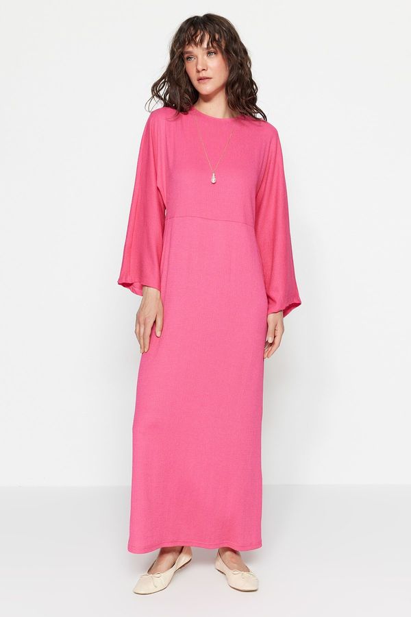Trendyol Trendyol Pink Spanish Knitted Dress with Sleeves