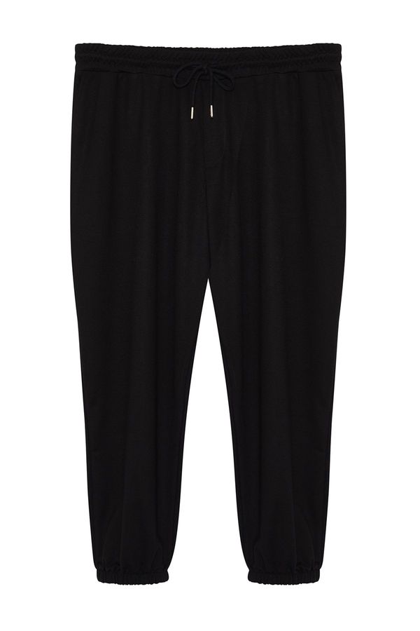 Trendyol Trendyol Plus Size Black Oversize Comfortable 100% Cotton Sweatpants