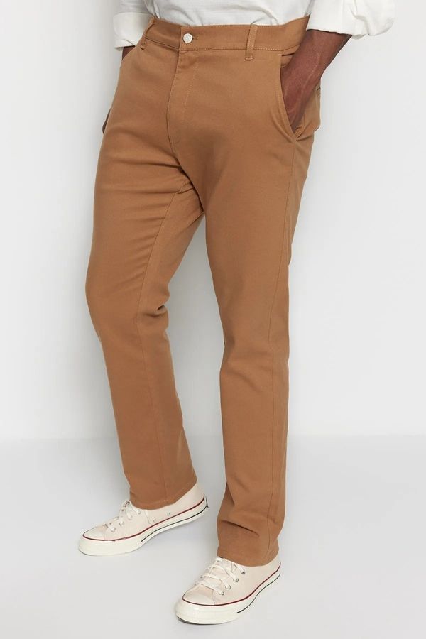 Trendyol Trendyol Plus Size Camel Men's Regular Fit Comfortable Trousers.
