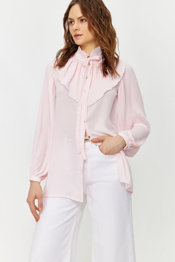 Trendyol Trendyol Powder Frilly Chiffon Woven Shirt