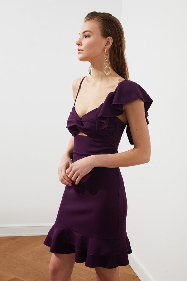 Trendyol Trendyol Purple Collar Detailed Dress