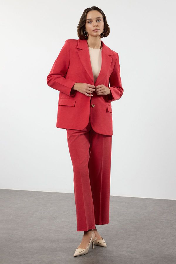 Trendyol Trendyol Red Polyviscon Basic Blazer Jacket