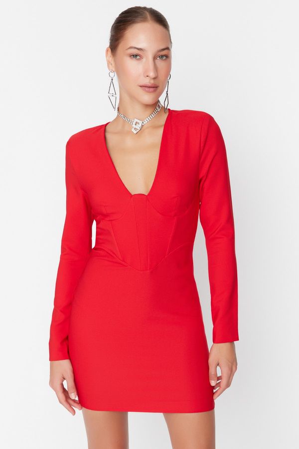 Trendyol Trendyol Red Underwire Weave Evening Dress
