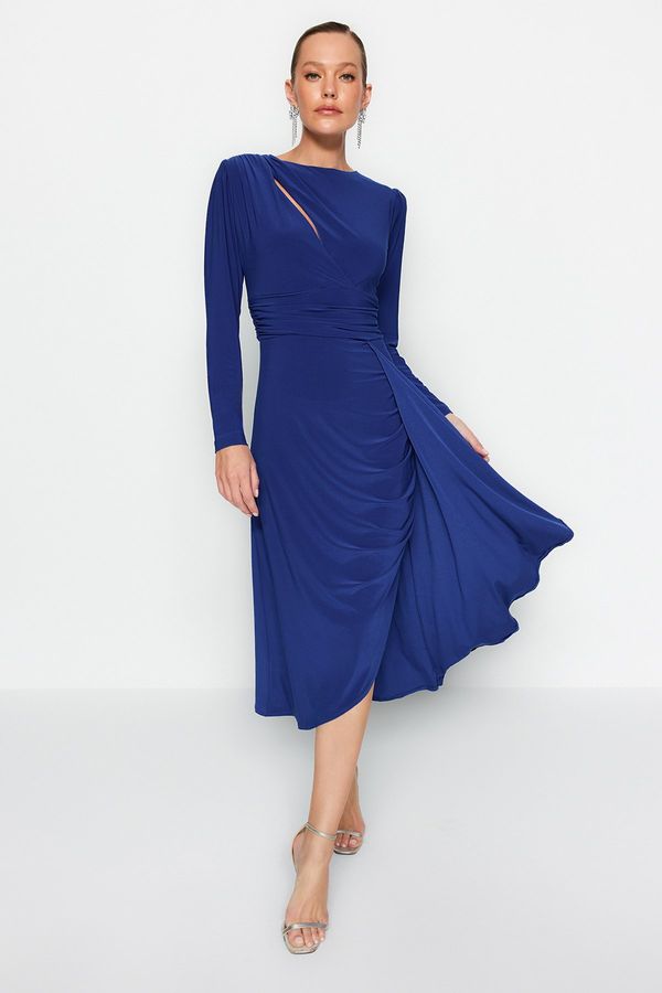 Trendyol Trendyol Saks Fitted Cut Out/Window Detail Elegant Evening Dress