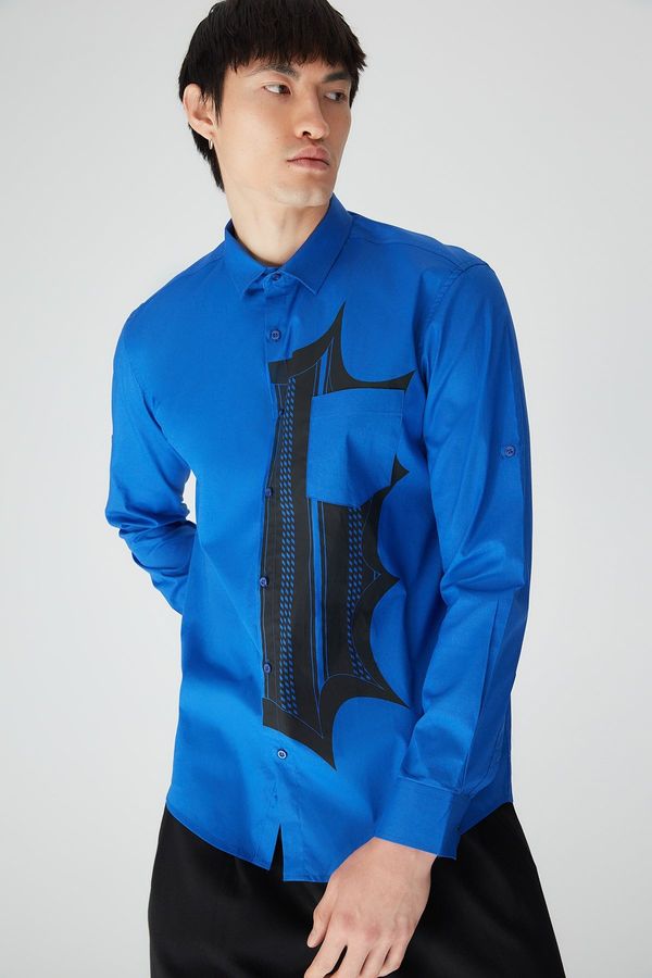 Trendyol Trendyol Sax Men Regular Fit Printed Shirt