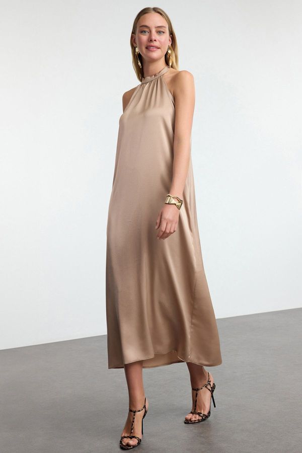 Trendyol Trendyol Stone A-Line Satin Woven Dress