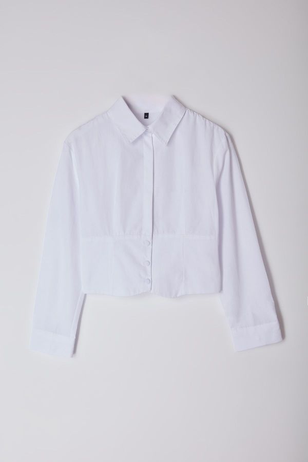 Trendyol Trendyol White Fitted Shirt