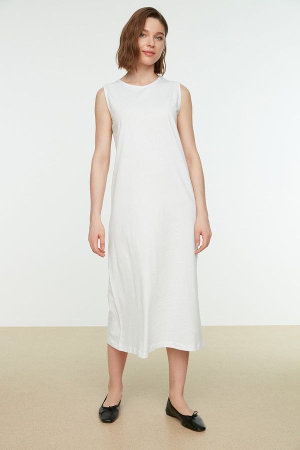 Trendyol Trendyol White Sleeveless Dress With Lining-Underwear