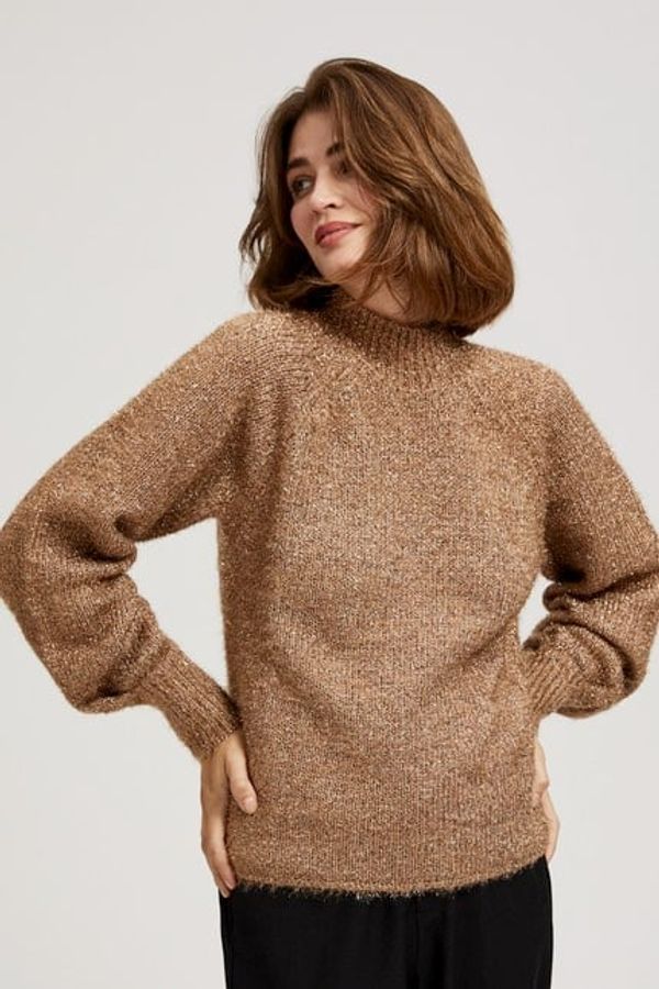 Moodo Turtleneck sweater decorated with metallic thread