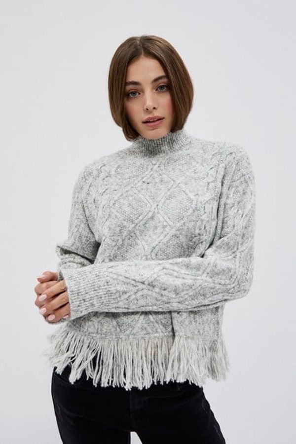 Moodo Turtleneck sweater with fringe