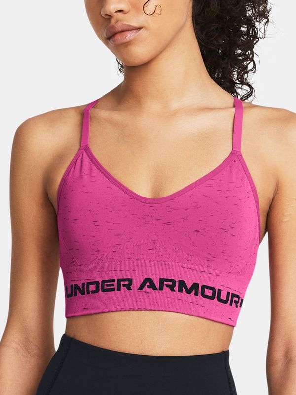 Under Armour Under Armour Bra UA Seamless Low Long Htr Bra-PNK - Women's