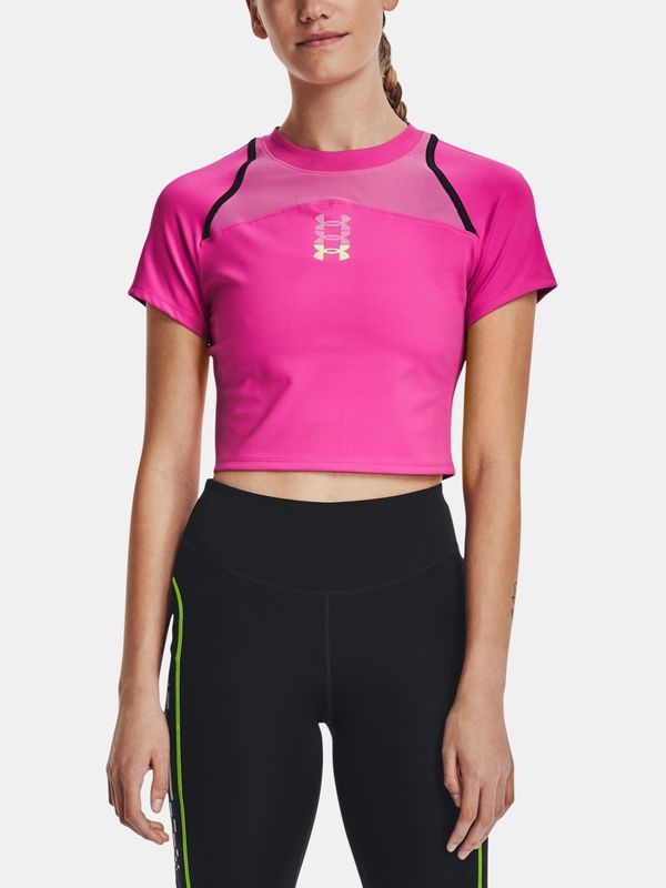 Under Armour Under Armour T-Shirt UA Run Anywhere Crop SS-PNK - Women