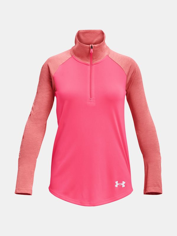 Under Armour Under Armour T-Shirt UA Tech Graphic 1/2 Zip -PNK - Girls