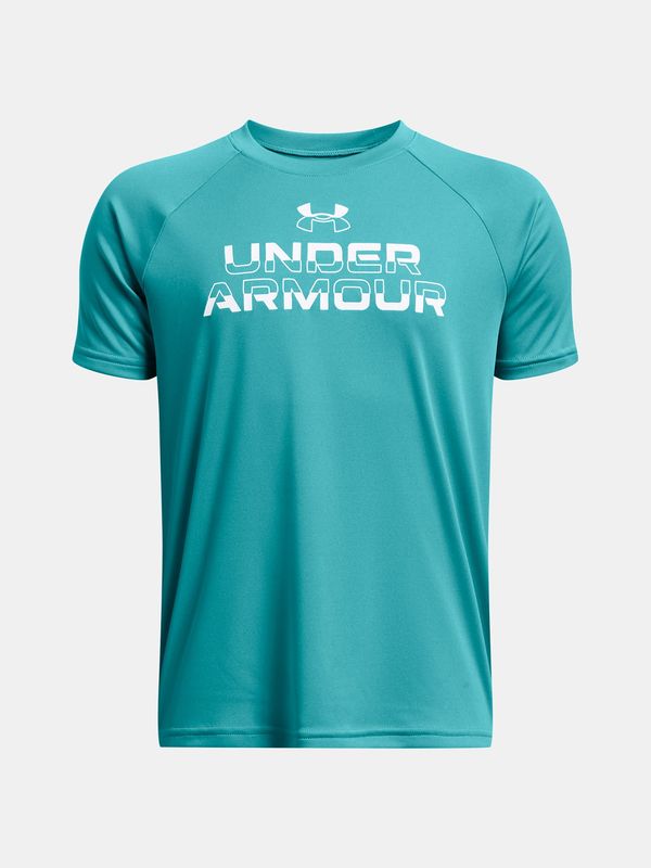 Under Armour Under Armour T-Shirt UA Tech Split Wordmark SS-BLU - Boys
