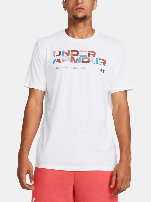 Under Armour Under Armour UA T-Shirt Colorblock Wordmark SS-WHT - Men's