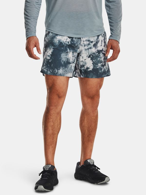 Under Armour Under Armour UA Train Anywhere Prtd Short White-and-Blue Men's Patterned Sports Shorts