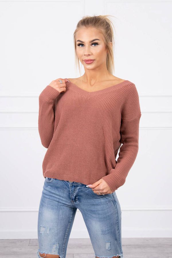 Kesi V-neck sweater dark pink
