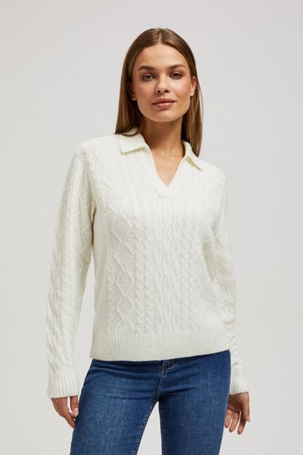 Moodo V-neck sweater with collar