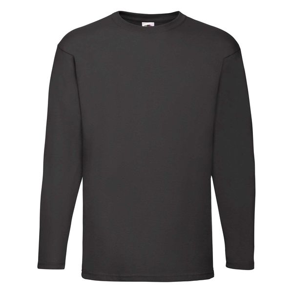 Fruit of the Loom Valueweight Men's Black Long Sleeve T-Shirt Fruit of the Loom