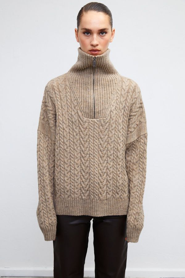 VATKALI VATKALI Turtleneck zipper knit sweater
