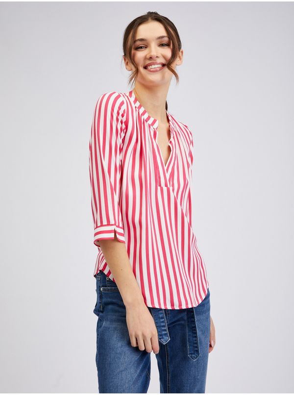 Orsay White and pink ladies striped blouse ORSAY - Ladies