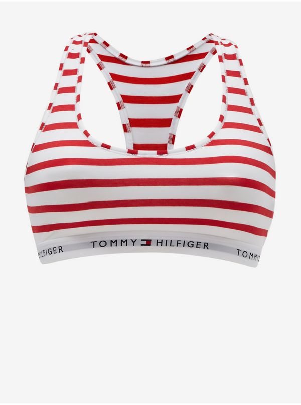 Tommy Hilfiger White and Red Ladies Striped Bra Tommy Hilfiger Underwear - Women