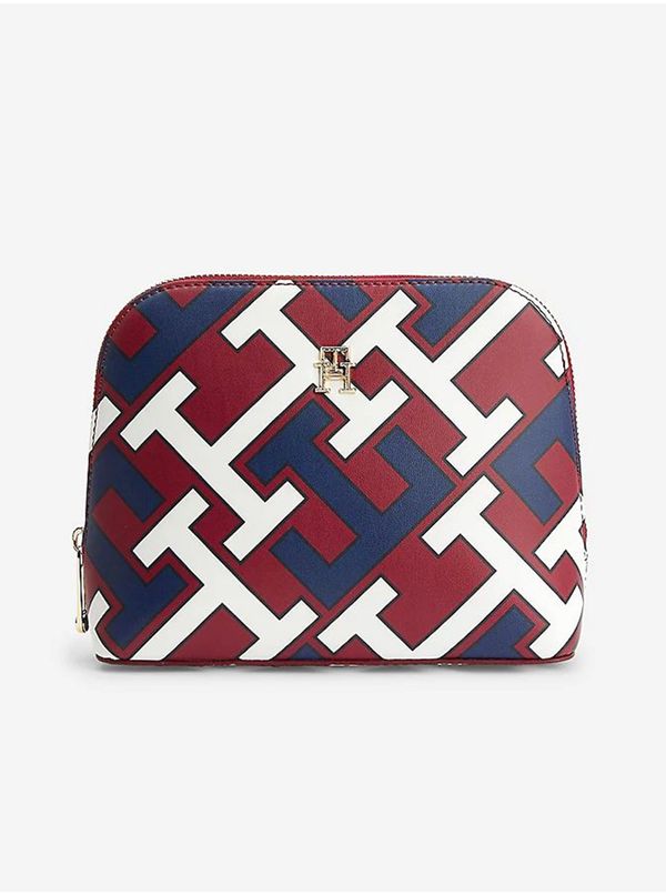 Tommy Hilfiger White and Red Women's Patterned Cosmetic Bag Tommy Hilfiger - Women