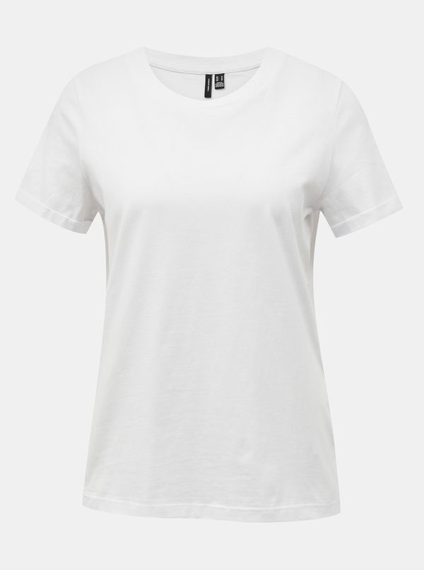 Vero Moda White basic T-shirt VERO MODA Paula - Women