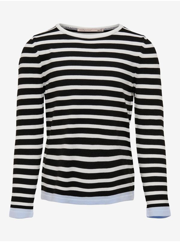Only White-black girly striped sweater ONLY Suzana - Girls
