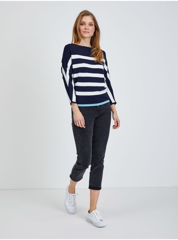 Orsay White-blue lightweight striped sweater ORSAY - Women