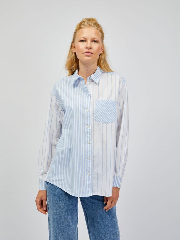 GAP White-Blue Women's Striped Shirt GAP