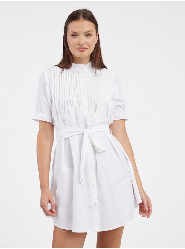 Noisy May White Ladies Shirt Dress Noisy May Frig - Women